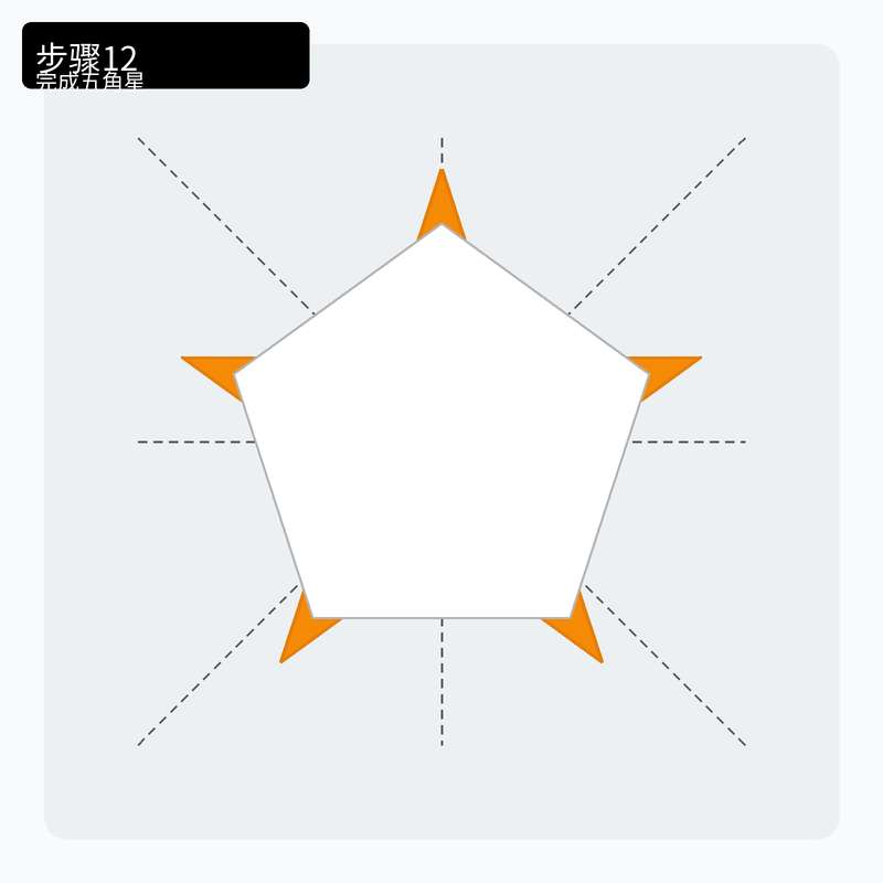 五角星折纸:入门级图文步骤讲解(12步高清配图,零基础也能折出对称五角星)
