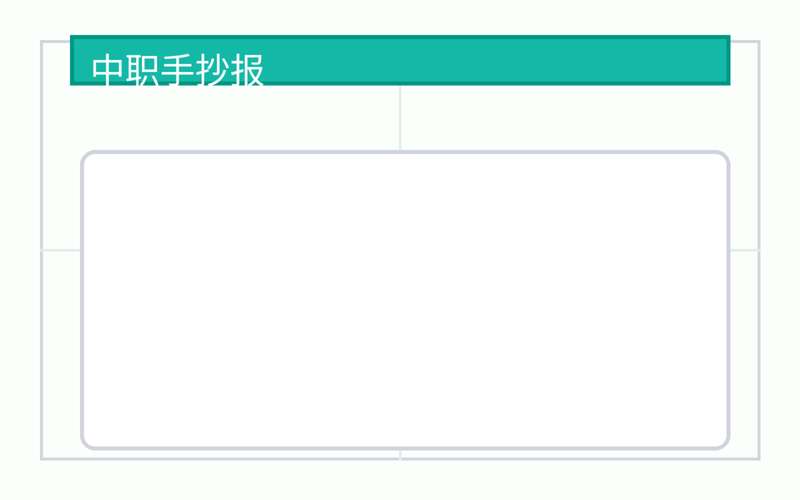 中职手抄报（模板 + 文案 + 配图）
